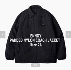 ENNOY／PADDED NYLON COACH JACKET (BLACK) - メルカリ