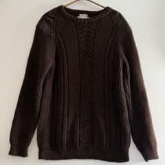ヴィンテージ 英国製 Angus MacBain レザーエルボーパッチ セーター 