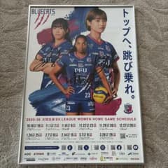 PFUブルーキャッツ 細沼綾 川添 美優 バルデス・メリーサ　サインポスターのサムネイル