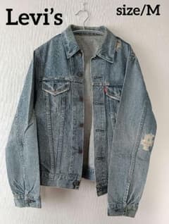 Levi's デニムジャケット ダメージ加工 size/M 古着屋購入 - メルカリ