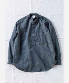 POST OVERALLS Band Collar Shirt シャンブレー POST OVERALLS Band Collar Shirt シャンブレー - メルカリ