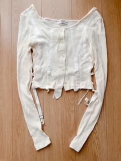 fumika uchida VINTAGE RIBBED CORSET TOP - メルカリ