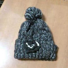 earth☆コサージュ付ニット帽　茶のサムネイル