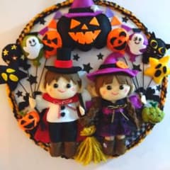 フェルトリース　 ハロウィン♪のサムネイル