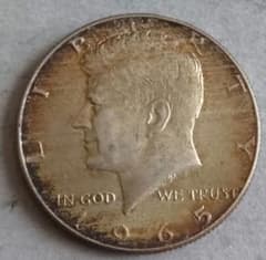 メ*ー様 外国コイン アメリカ銀貨 HALFDOLLAR【1965年】