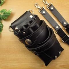 コンチョ付 オールブラック 5丁差し 本革シザーケース SCA-125/CKD