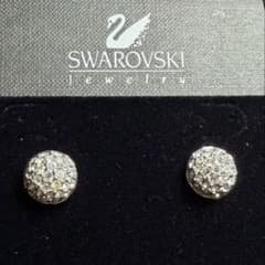 Swarovski ビンテージクリスタルスタッドピアスパヴェボールのサムネイル