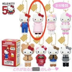 ハローキティ 50周年 シークレットマスコットチャーム　ピンクドレスのサムネイル