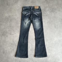 当時物 00s クラッシュ フレアデニム 平成ギャル y2k フェード グランジ 00s y2k flaredenim archive 平成ギャル 刺繍 グランジ - メルカリ