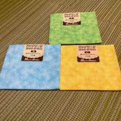 水玉　パッチワークカットクロス3枚セットのサムネイル