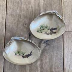 貝合わせ 松の絵 蛤香合 茶道具 2枚セット - メルカリ