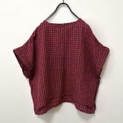 fog linen work フォグリネンワーク タータンチェックプルオーバー 