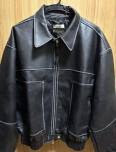 レザージャケット黒のサムネイル
