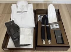 新郎小物セット 結婚式 BA 新プレミアムシャツセット Mサイズのサムネイル