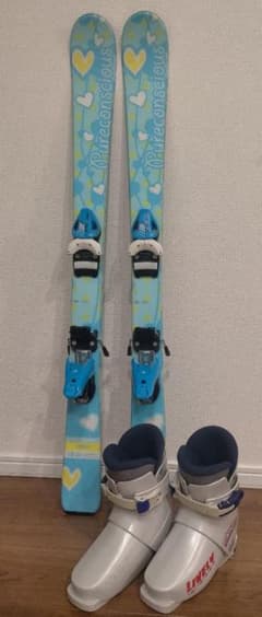 スキー板110cmとスキー靴セット　21cm前後 スキー板110cmとスキー靴セット 21cm前後 - メルカリ