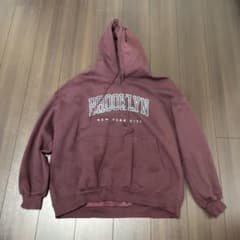WEGO BROOKLYN ロゴ パーカー ボルドー Fのサムネイル