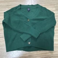 【14まで値下げ】 GAP レディース 長袖 カーディガン グリーン Mサイズ