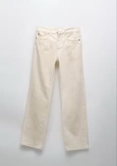 【ZARA】 STRAIGHT-LEG ミッドライズ デニムパンツ エクリュのサムネイル