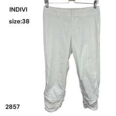 INDIVI Casual Half Pants, Size 38, Elastic Waistband
