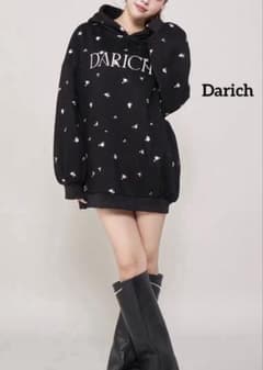 Darich パーカー ブラック 花柄 Fサイズのサムネイル