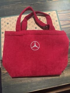 メルセデス・ベンツ コーデュロイ トートバッグ 赤のサムネイル