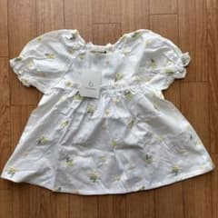 新品【ブランシェス】110 半袖　花柄 ミモザ branshes リンクコーデのサムネイル