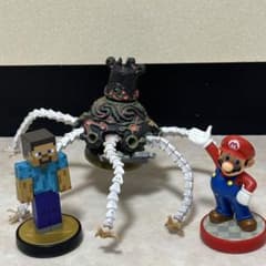 amiibo 3体セット ガーディアン スティーブ マリオ ゼルダ マイクラ