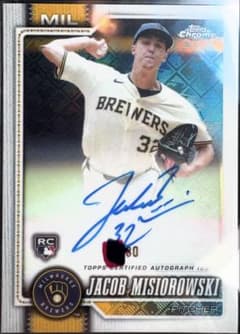 直筆サイン】Topps Chrome Jacob Misiorowski - メルカリ