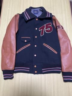 MEN'S BIGI スタジャン ネイビー/ブラウン ビンテージ80s〜90sのサムネイル