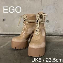 UKブランド レースアップ 厚底 ショートブーツ 23.5cmのサムネイル