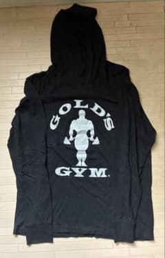GOLD'S GYM ×  コラボ パーカー L 人気完売品 GOLD'S GYM フード付きパーカー Lサイズ ブラック - メルカリ
