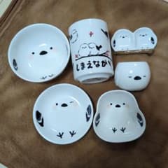 シマエナガ 食器セット 陶器製 6点のサムネイル