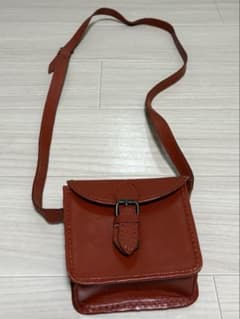 本革　ミニショルダーバッグ レトロ ブラウンのサムネイル