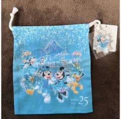 新品未使用　ディズニーシー25周年　スパークリングジュビリー　 巾着のサムネイル