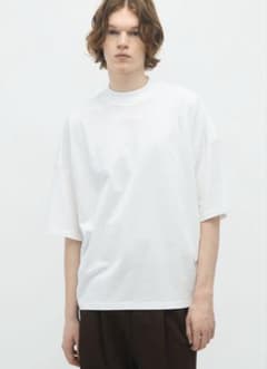 【新品未使用・タグ付】CABaN コットン ビルドネックTシャツ ホワイト Fのサムネイル