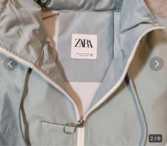 ZARA マウンテンパーカー ライトブルー M