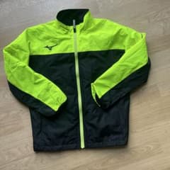 Mizuno ジャケット 140サイズ 蛍光イエロー　裏起毛のサムネイル