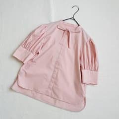 yori ヨリ 23SS ショートスリーブリボンブラウス ギャザーブラウス 