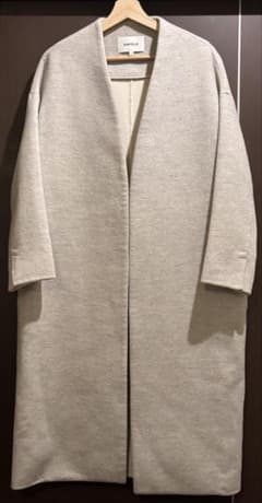 未使用級✨エンフォルド ノーカラーコート ダブルフェイス ロング