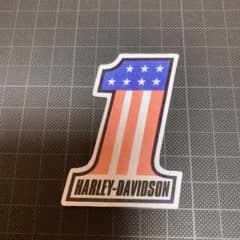 防水ステッカー Harley-Davidson 1 アメリカン バイク 赤 青のサムネイル