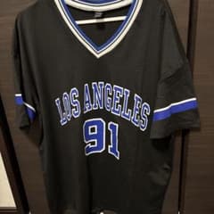 SHEIN LOS ANGELES 91 半袖Tシャツ ブラックのサムネイル