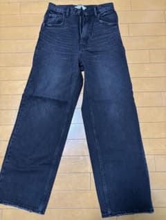 AZUL BY MOUSSY ブラックデニム ワイドパンツ Mのサムネイル