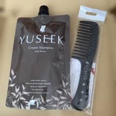 YUSEEKCream Shampoo ダークブラウン 350g 特製コーム付き - メルカリ