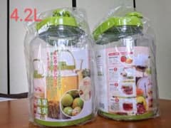 【未使用】果実酒瓶　プラスチック製　4.2Lのサムネイル