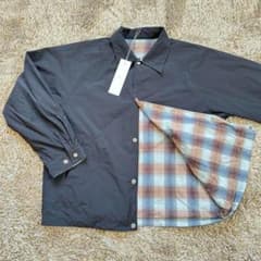 【タグ付き】SUGARHILL リバーシブル コーチジャケット チェック柄 黒
