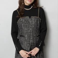 JUSGLITTYチェーントリムツイードキャミ - メルカリ