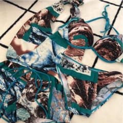 ペイズリー柄　2way 水着のサムネイル