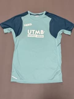 HOKA UTMB WORLD SERIES Tシャツ Sサイズ 水色/ネイビーのサムネイル
