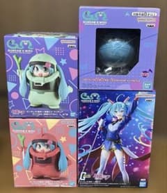 Gundam 45th Anniversary Hatsune Miku Zaku Plushie Haro Speaker 4-Piece Set