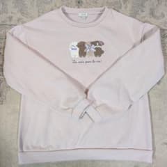 any FAM トレーナー 150cm ピンク 犬刺繍のサムネイル